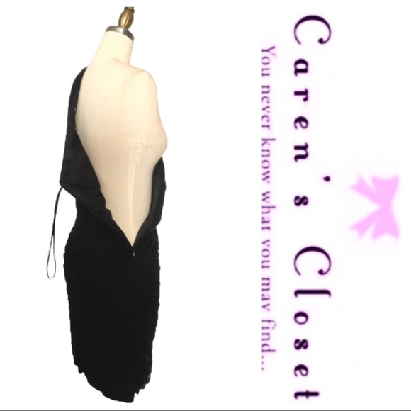 Armani Exchange Black Mesh One Shoulder Mini Dress - Picture 5 of 5